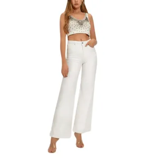 White High Rise Jeans
