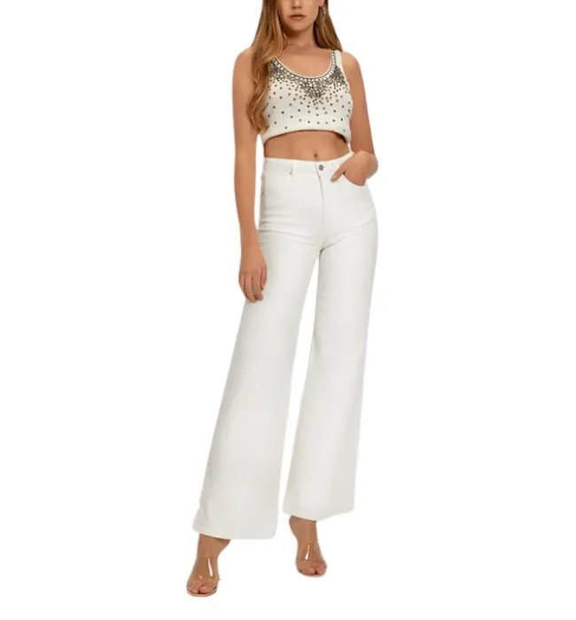 White High Rise Jeans
