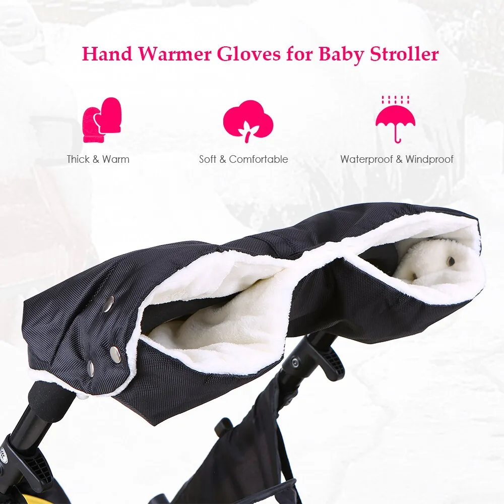 Winter Stroller Gloves - Waterproof Fleece Warm Hand Cover