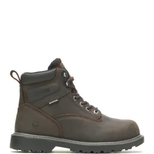 Wolverine Floorhand WP Insulated Steel-Toe 6" Mens Brown Wide Work Boots