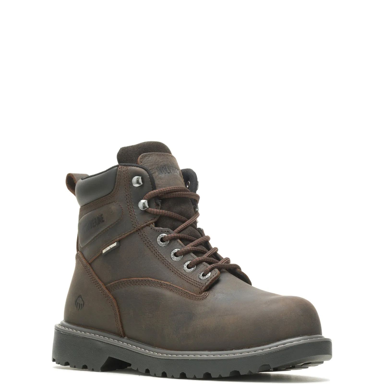 Wolverine Floorhand WP Insulated Steel-Toe 6" Mens Brown Wide Work Boots