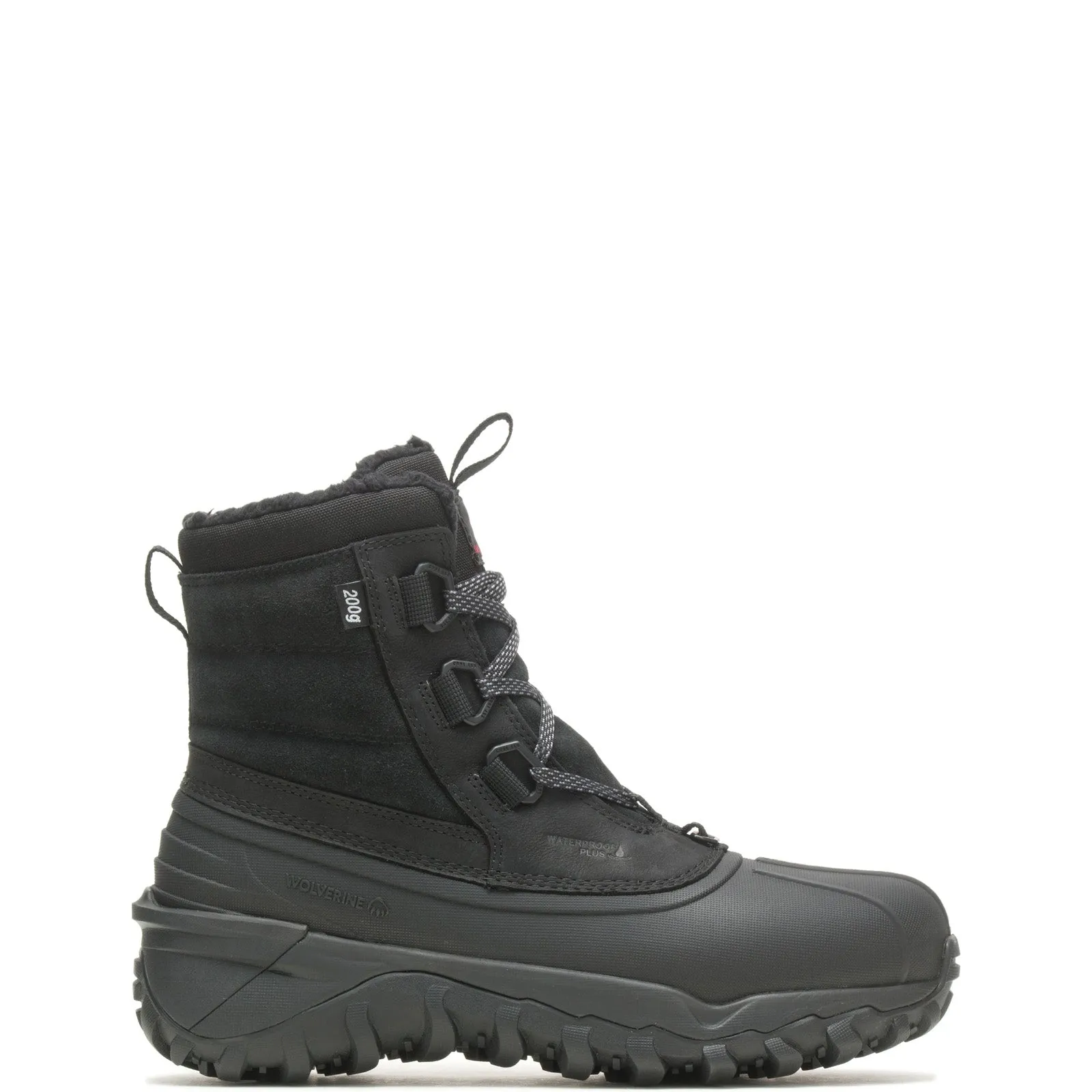 Wolverine Glacier EPX Waterproof Insulated 7" Mens Black Wide Rain Boots