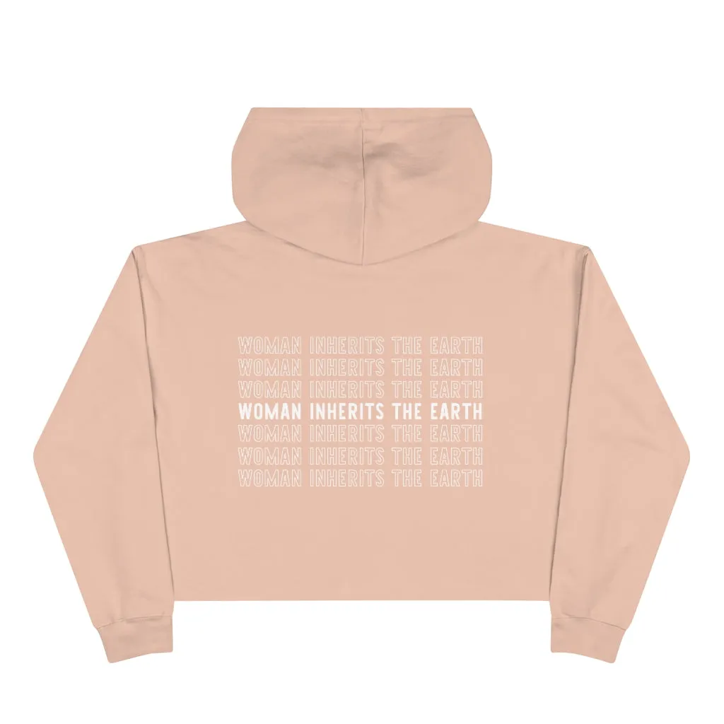 Womans inherits the earth dog mom crop Hoodie