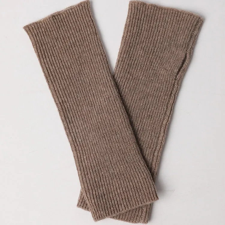 Women 100% Cashmere Gloves Long Fingerless Gloves Winter Warmer Mittens for Ladies