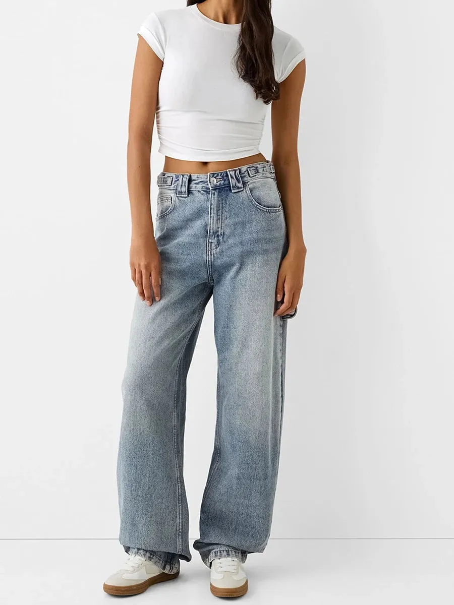 women Low Rise Boyfriend Jeans