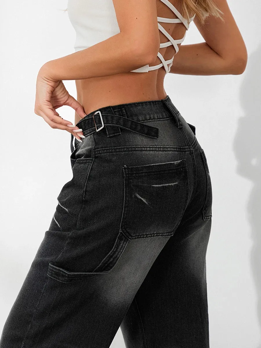 women Low Rise Boyfriend Jeans