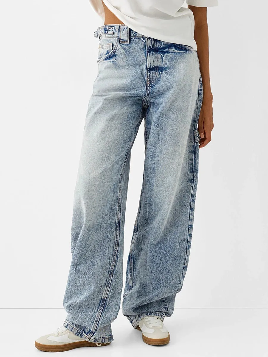 women Low Rise Boyfriend Jeans