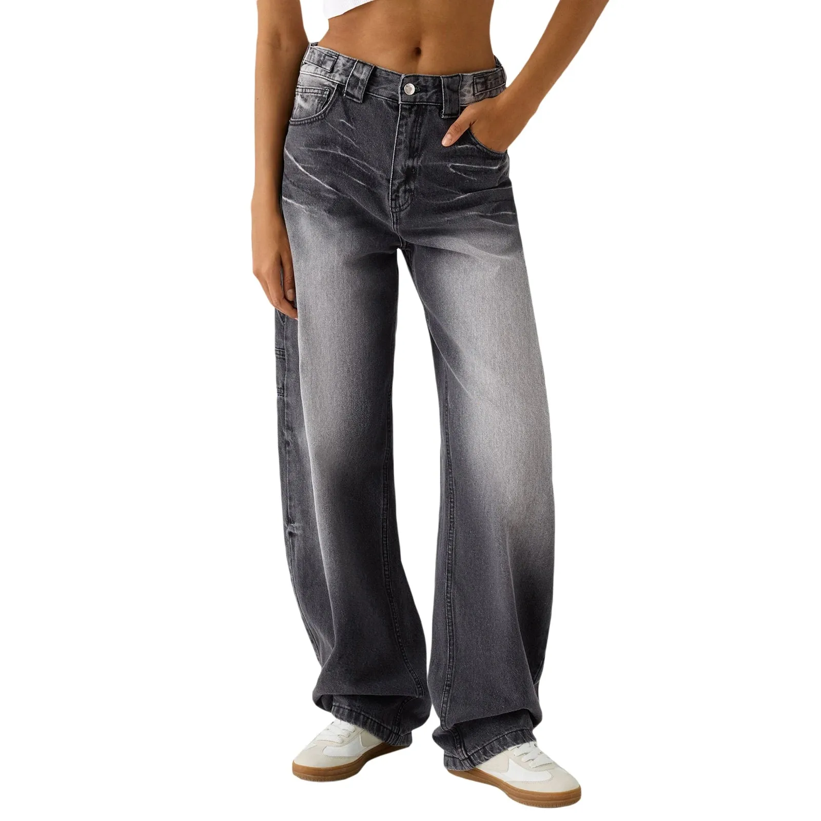 women Low Rise Boyfriend Jeans