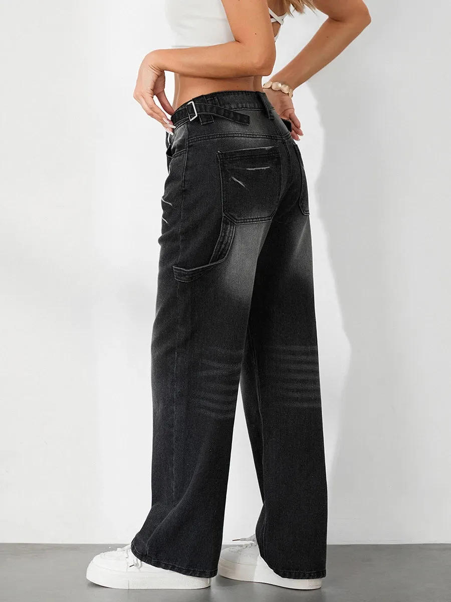 women Low Rise Boyfriend Jeans