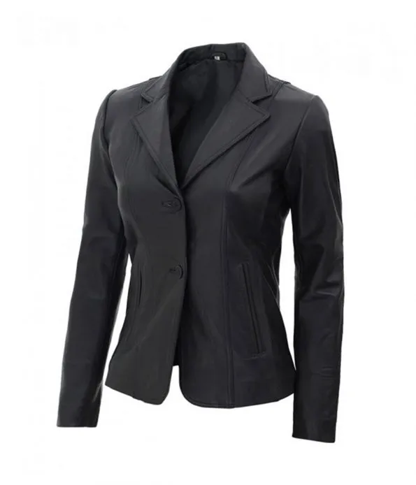 Women's Genuine Leather Blazer