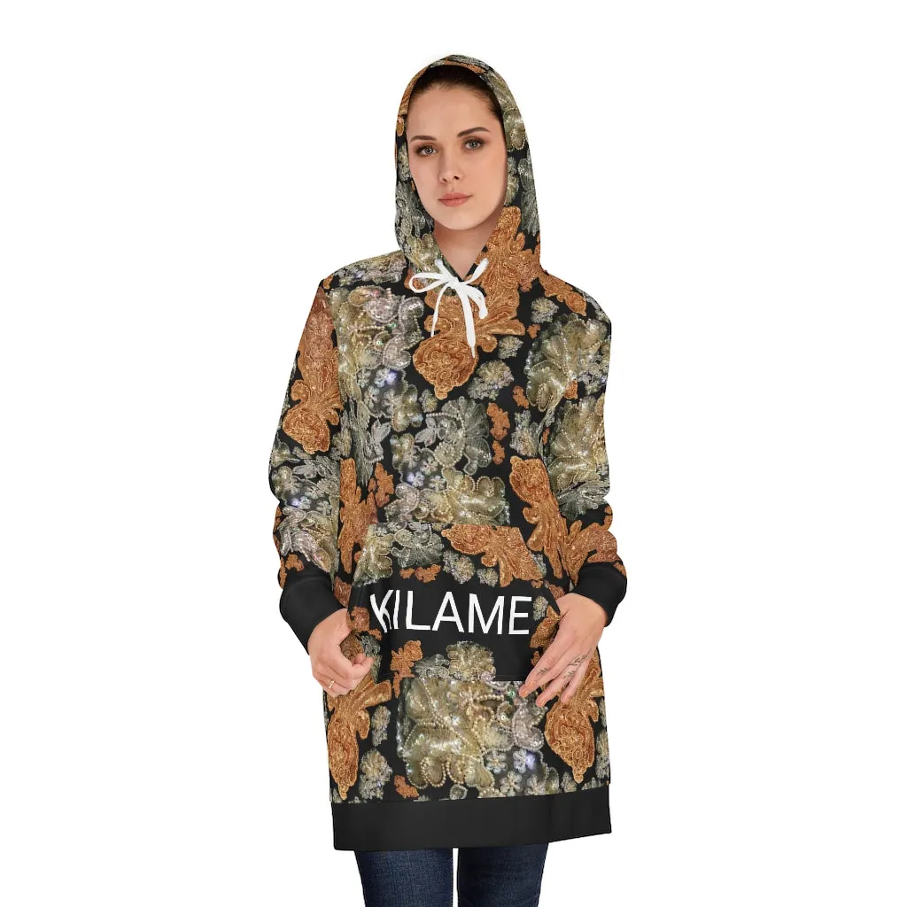 Women's Hoodie Dress Terse 'Nude Embroidery'