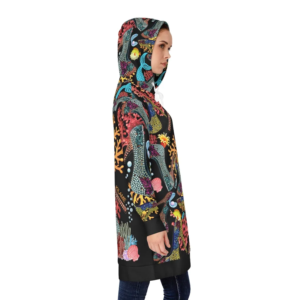 Women's Hoodie Dress Ursula 'Dark Glam Sea'