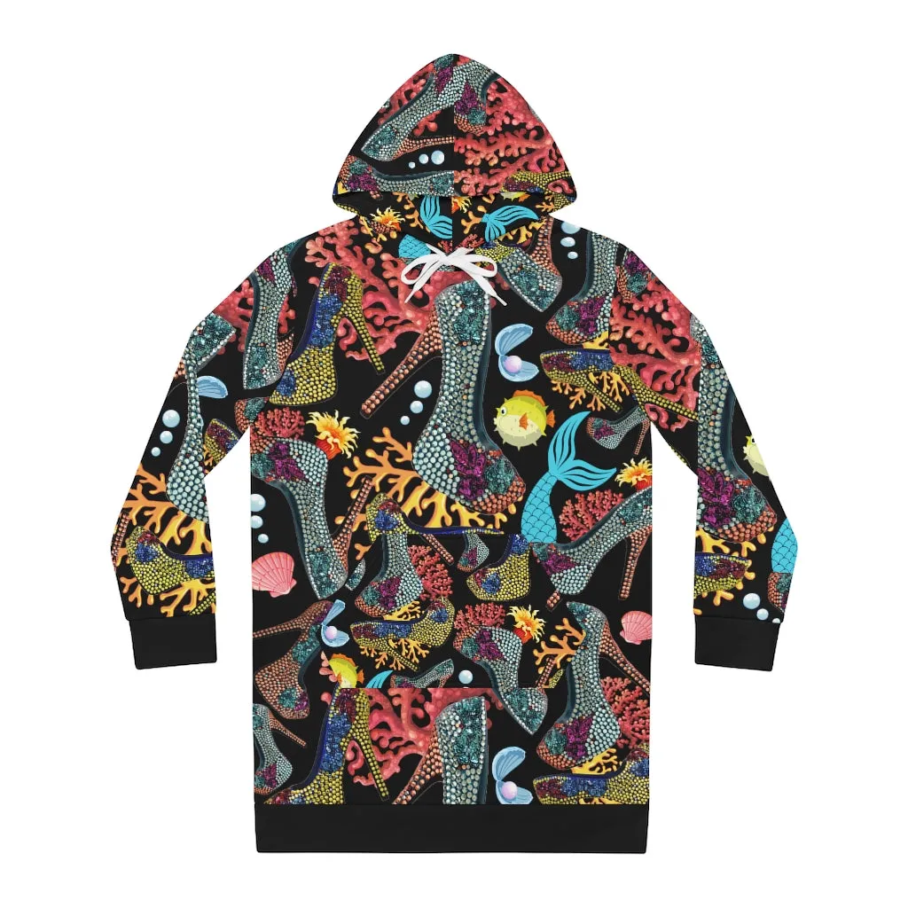Women's Hoodie Dress Ursula 'Dark Glam Sea'