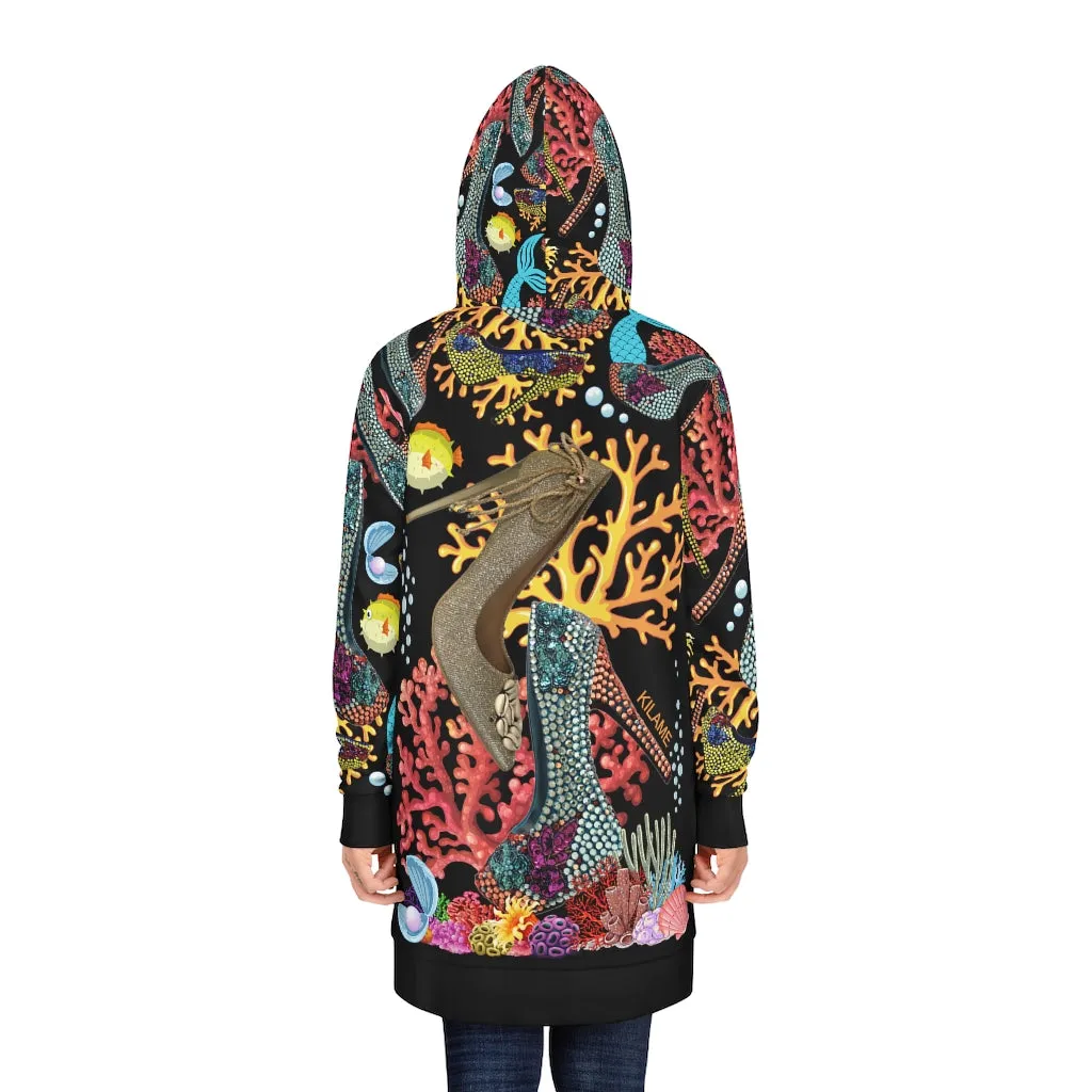 Women's Hoodie Dress Ursula 'Dark Glam Sea'