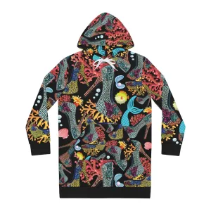 Women's Hoodie Dress Ursula 'Dark Glam Sea'