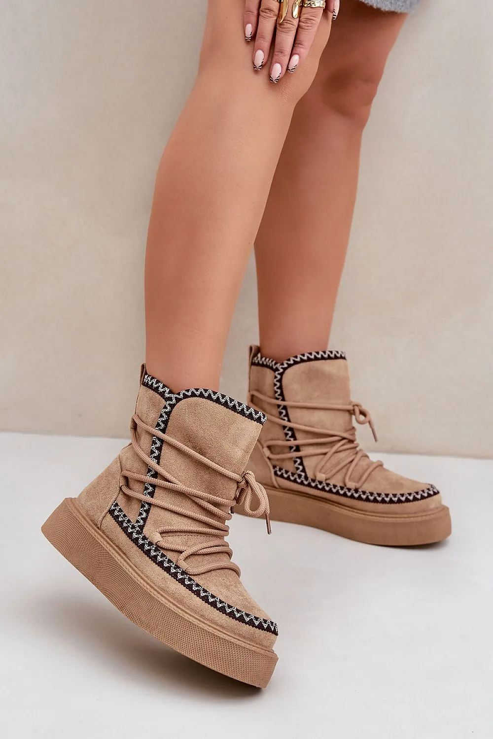 Women's platform warm snow boots