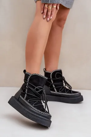 Women's platform warm snow boots