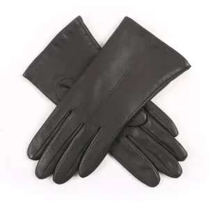 Women's Single-Point Fleece-Lined Leather Gloves
