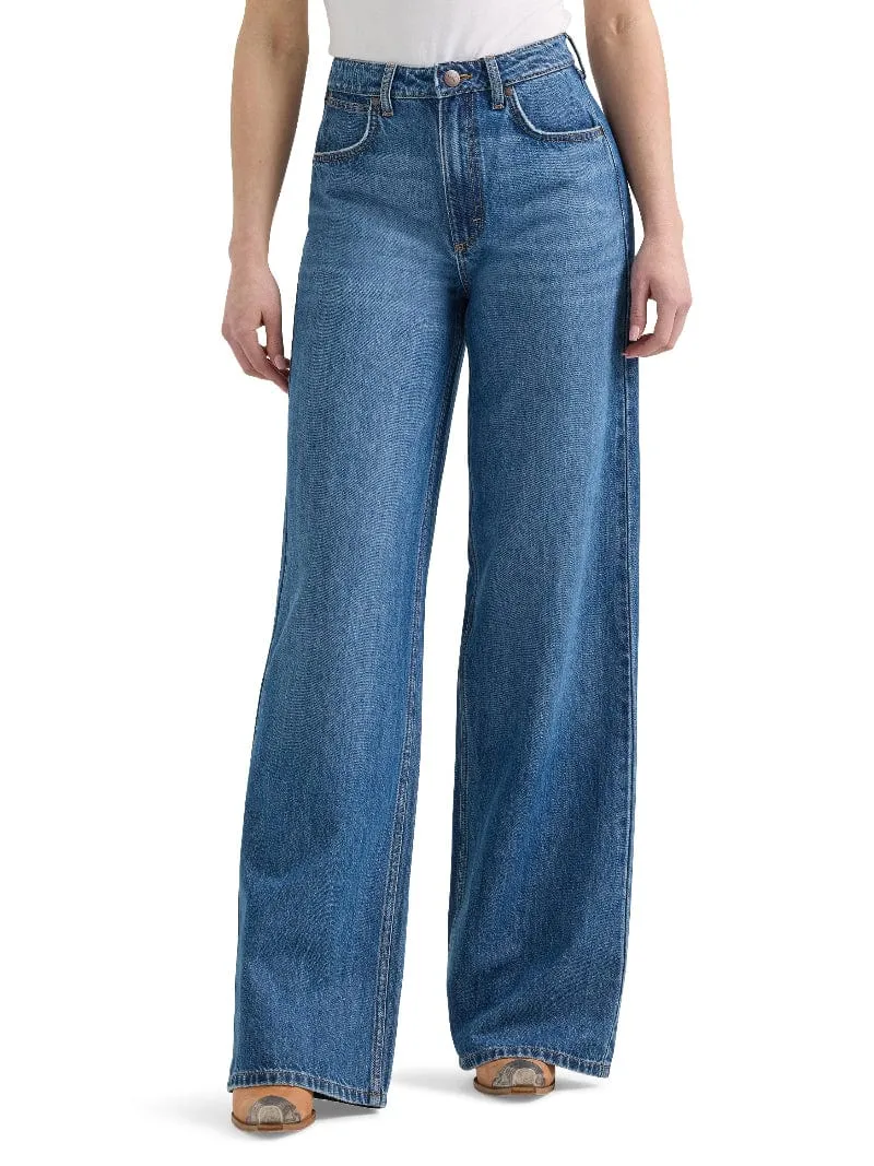 Wrangler Jeans Womens High Rise Wide Leg