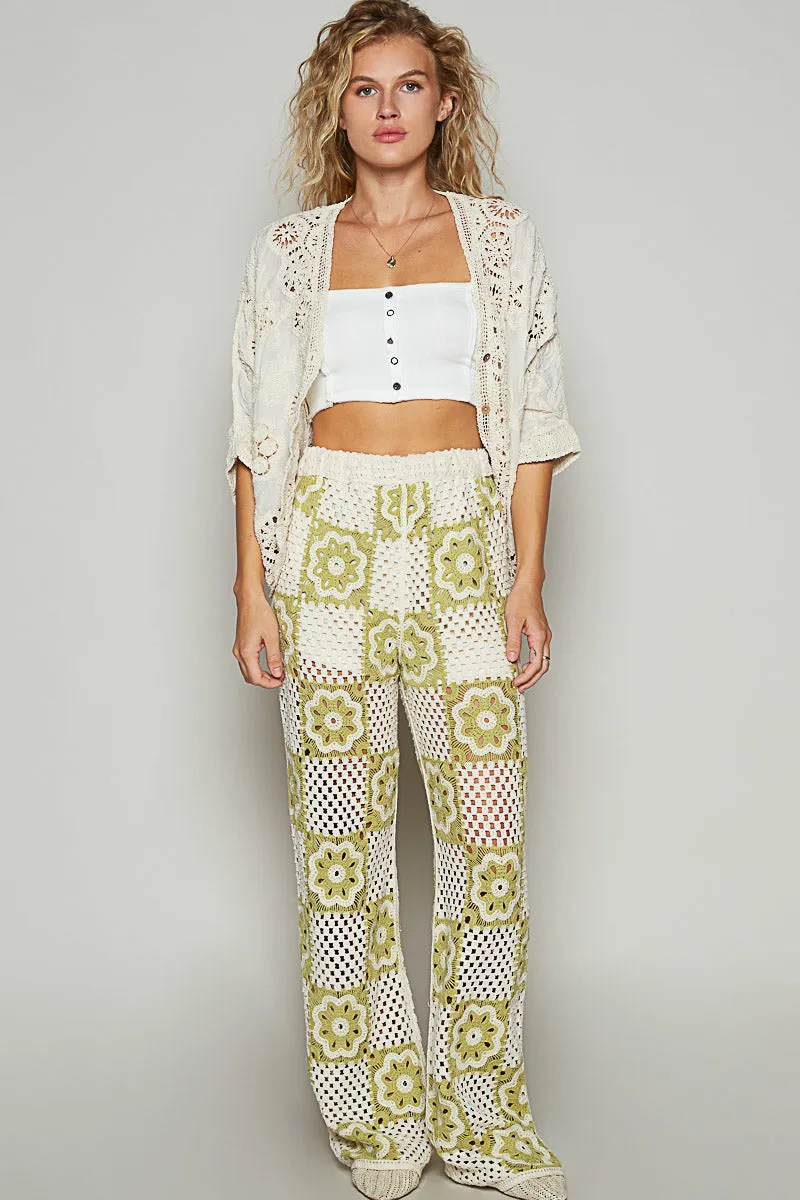 Wren Crochet V-Neck Cardigan/Top-Natural