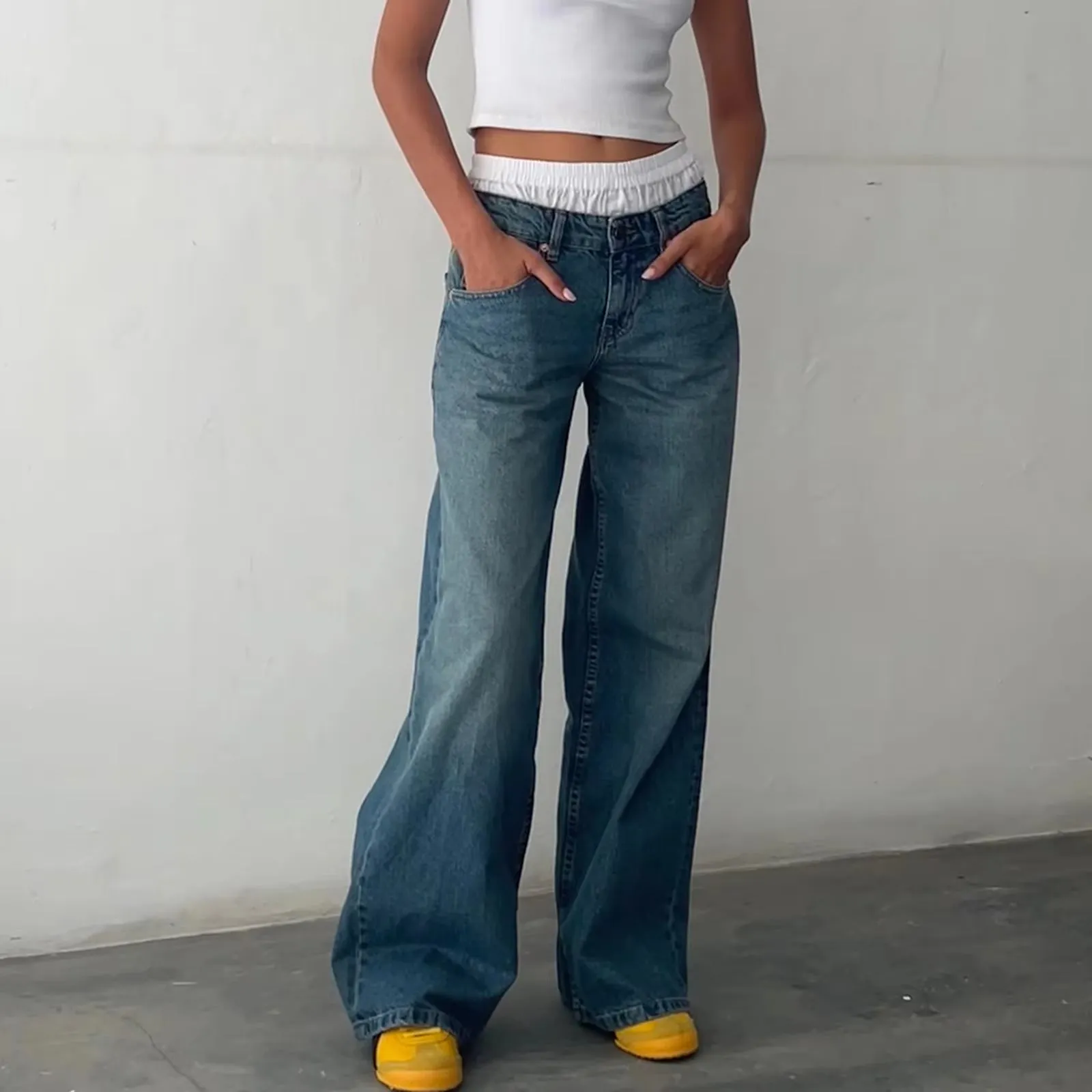 Y2K Baggy Jeans Low Rise Casual