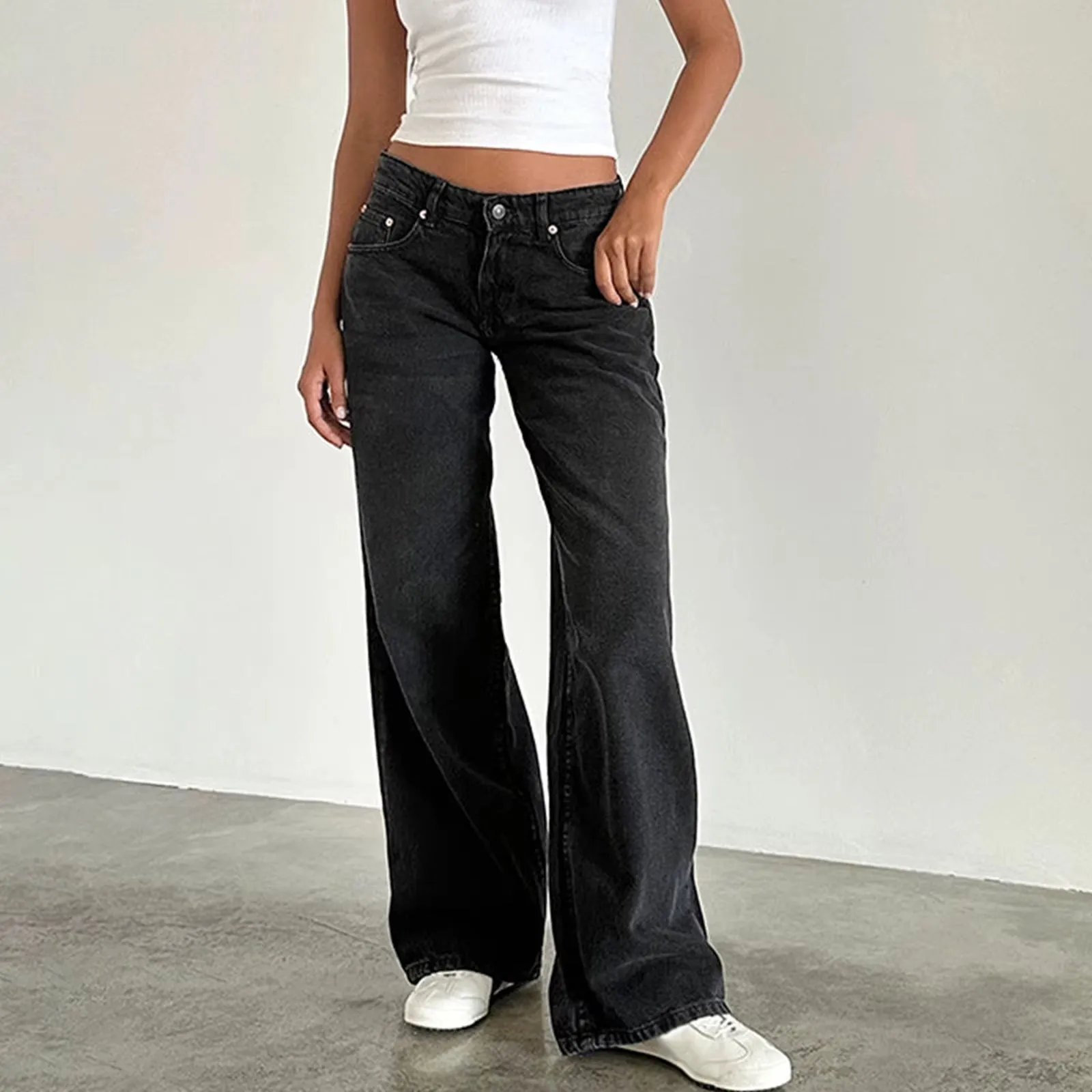 Y2K Baggy Jeans Low Rise Casual