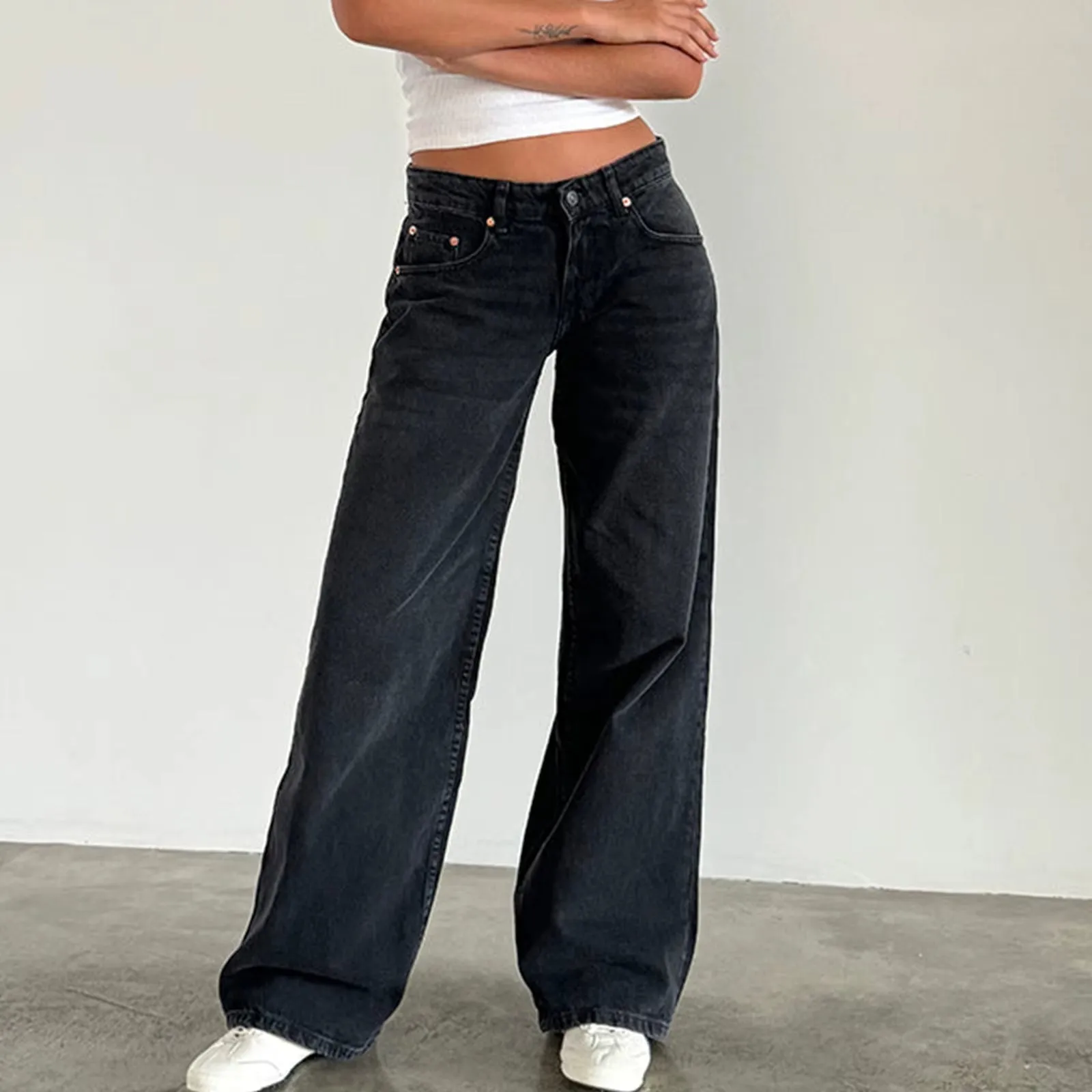 Y2K Baggy Jeans Low Rise Casual