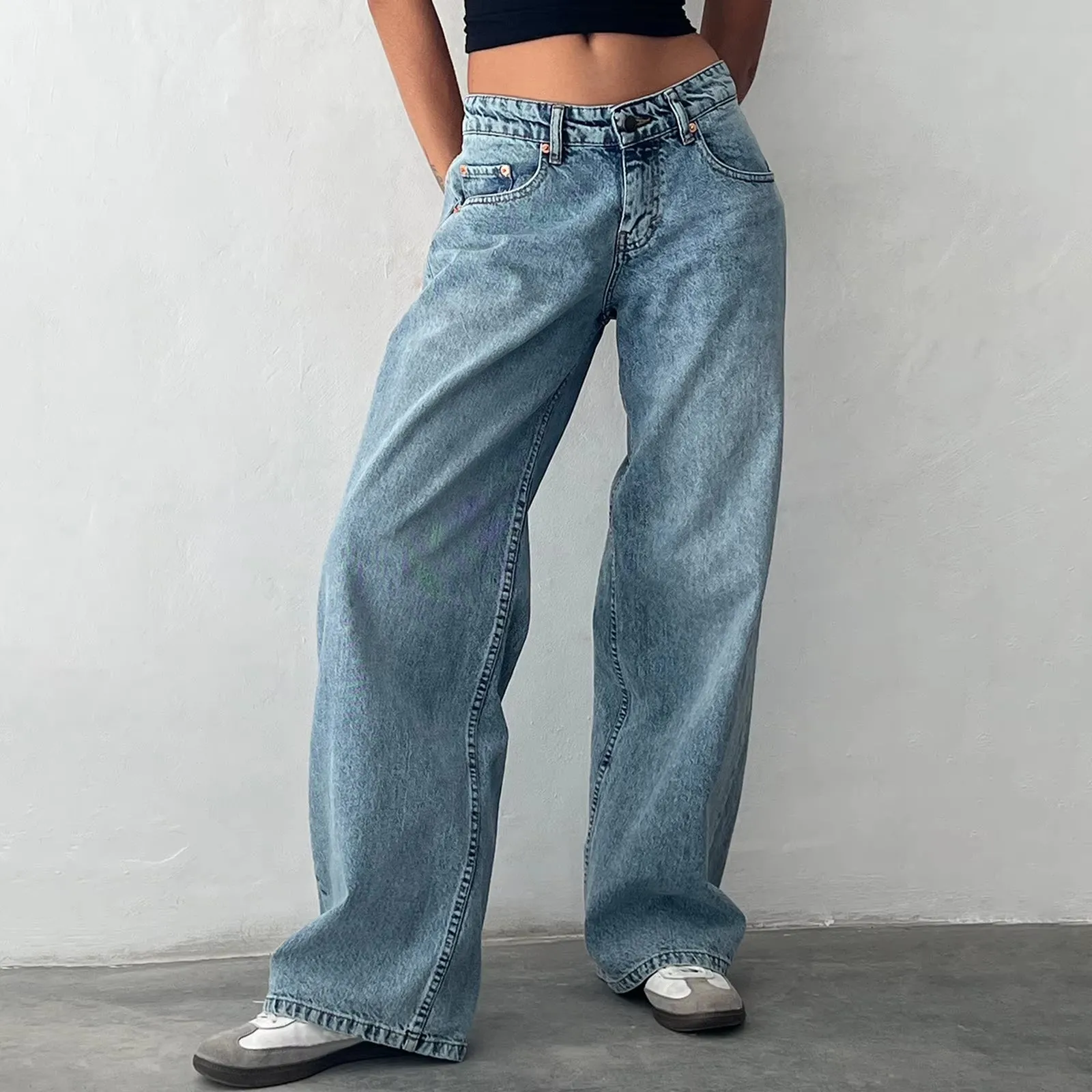 Y2K Baggy Jeans Low Rise Casual