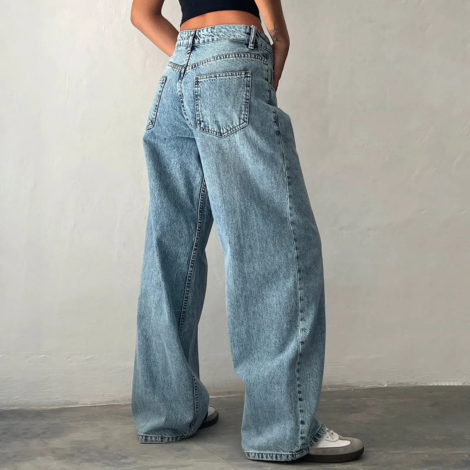 Y2K Baggy Jeans Low Rise Casual