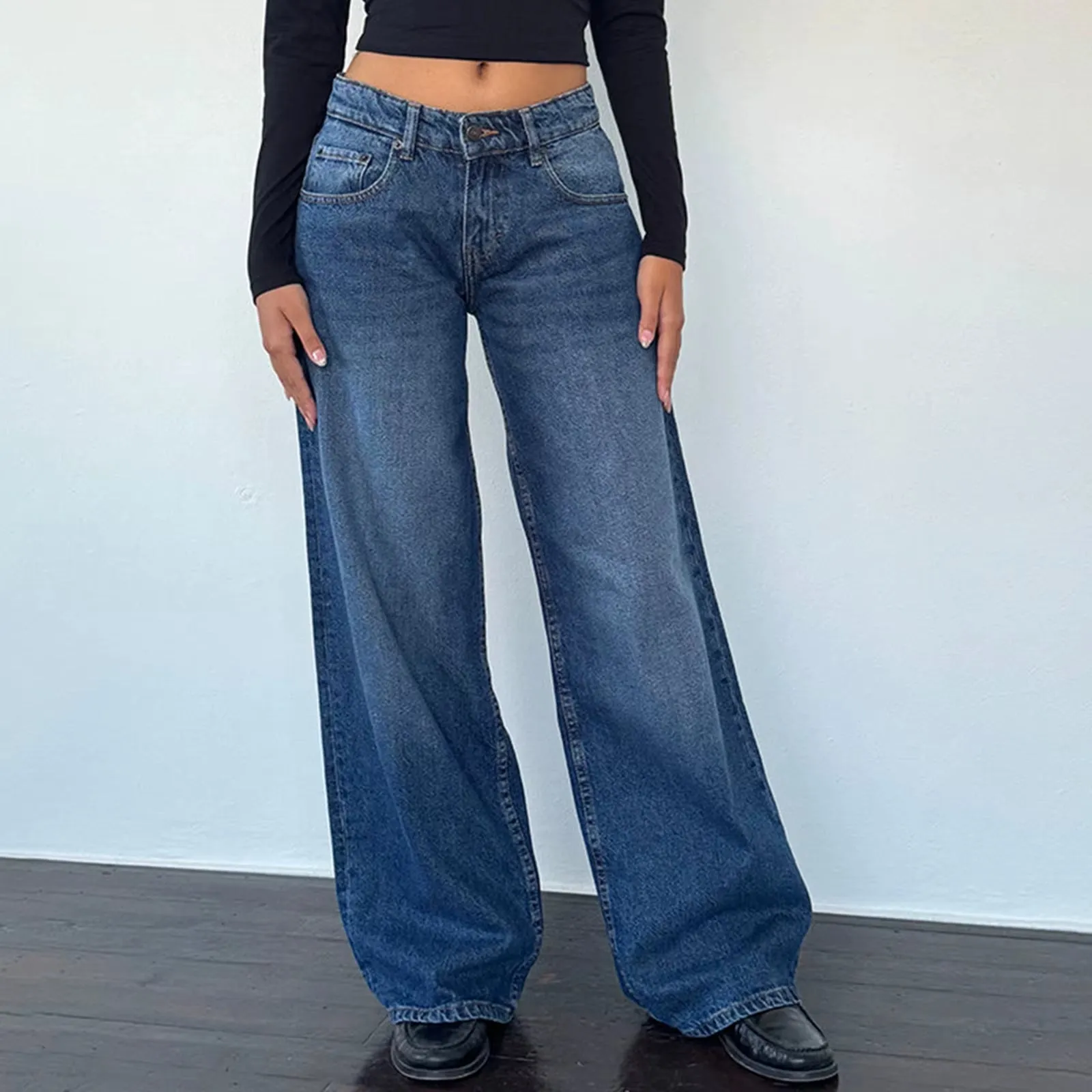 Y2K Baggy Jeans Low Rise Casual