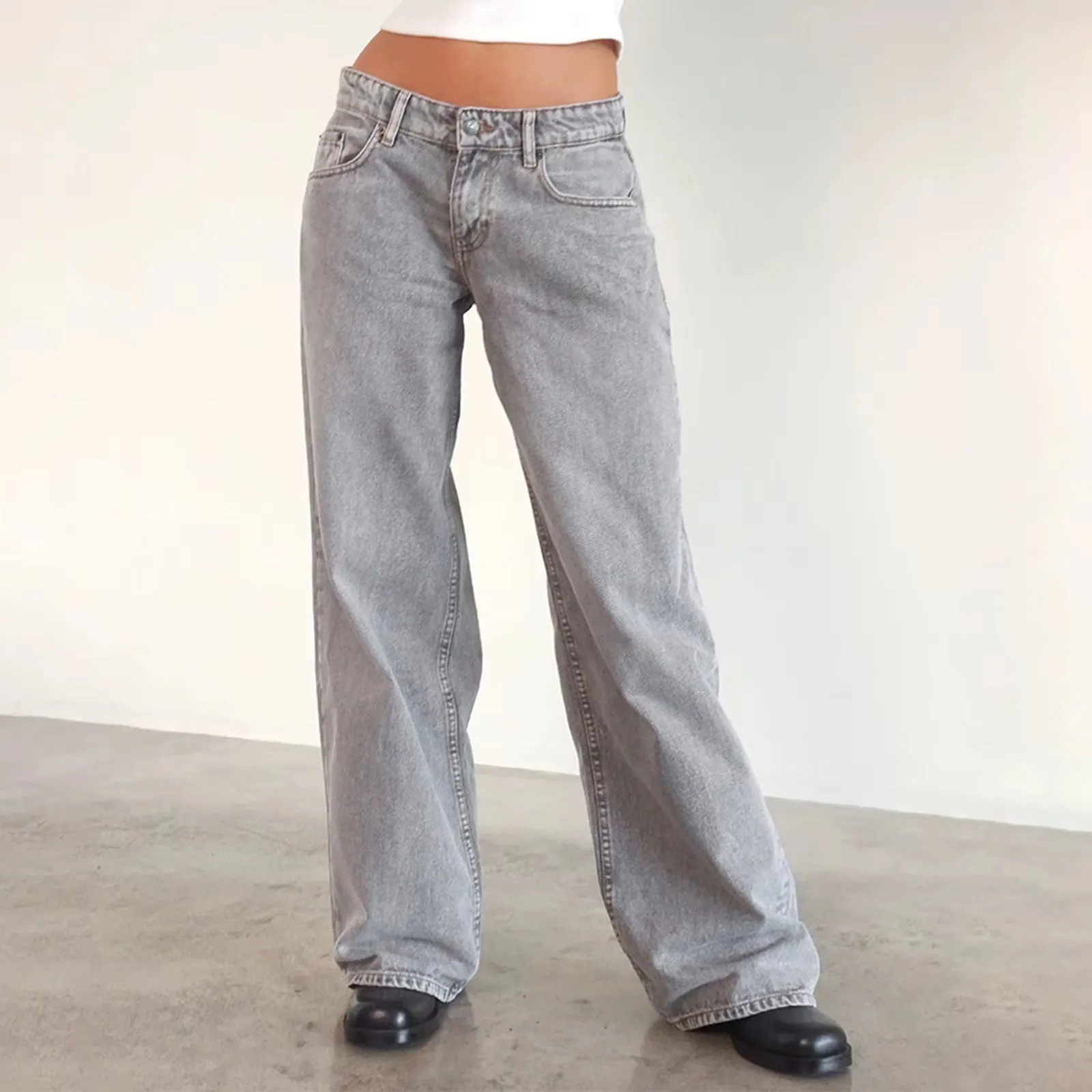 Y2K Baggy Jeans Low Rise Casual