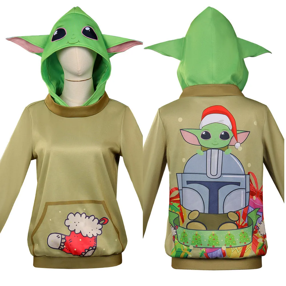 Yoda baby Cosplay Costume  Hoodies Coat Outfits Halloween Carnival Suit