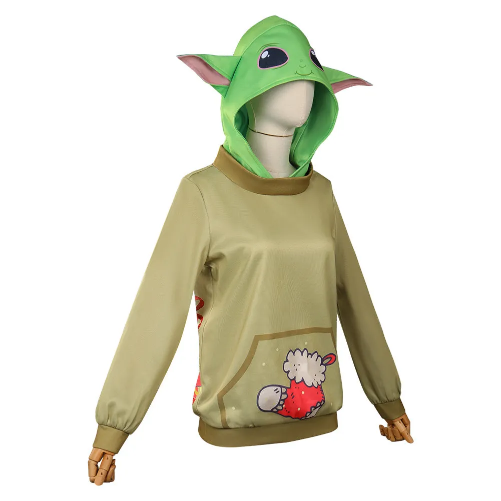 Yoda baby Cosplay Costume  Hoodies Coat Outfits Halloween Carnival Suit