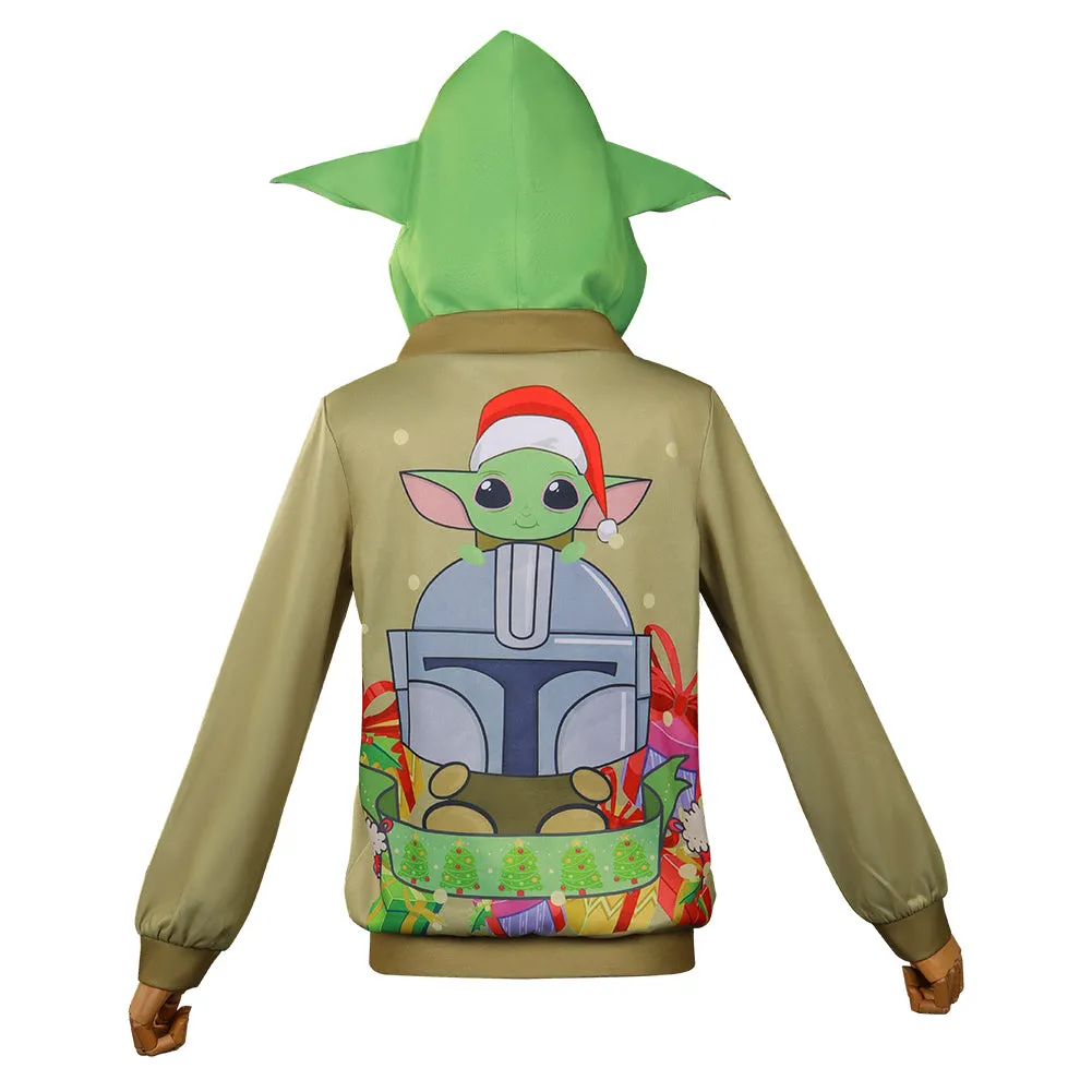 Yoda baby Cosplay Costume  Hoodies Coat Outfits Halloween Carnival Suit