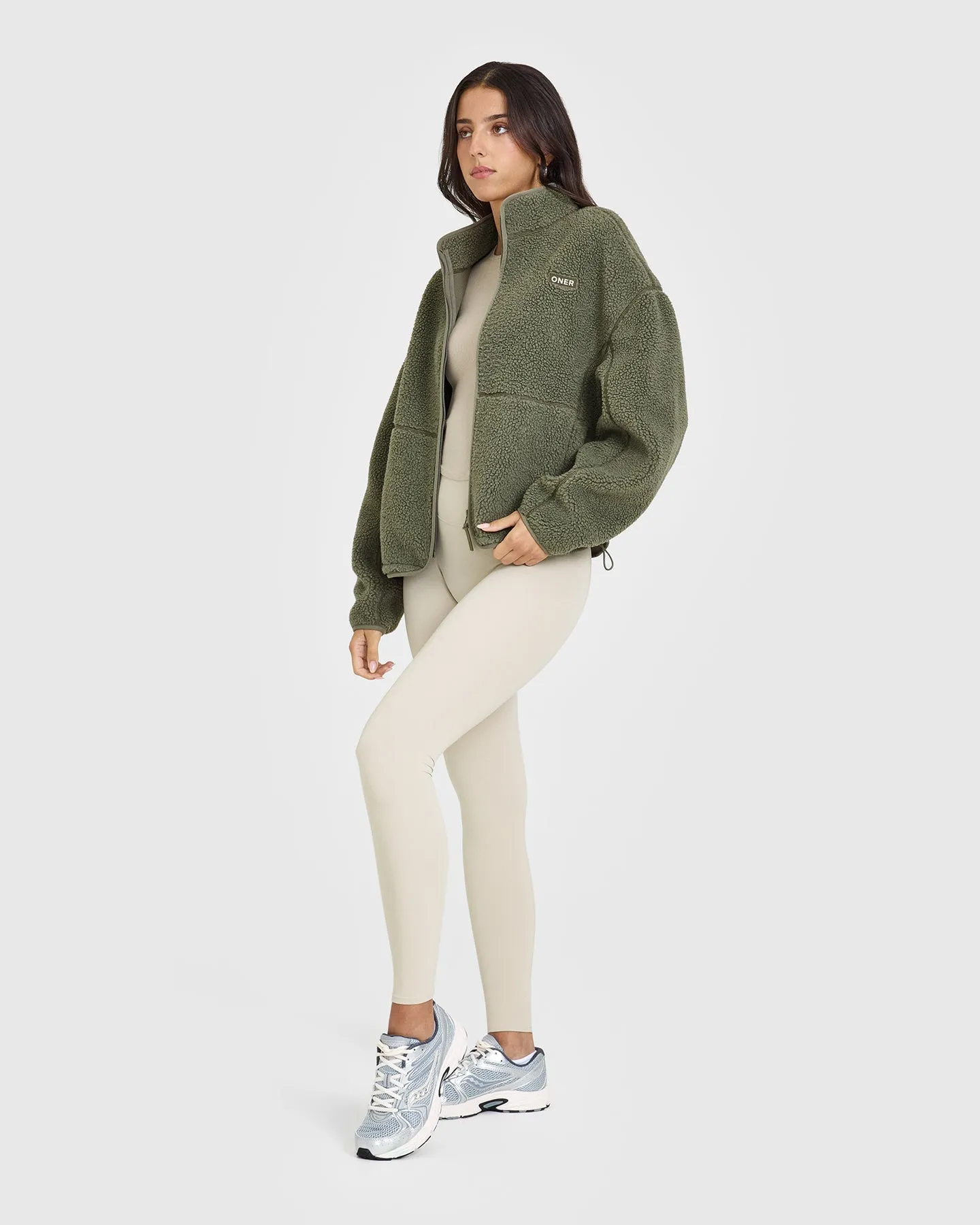 Zip Through Fleece Jacket | Alpine Green