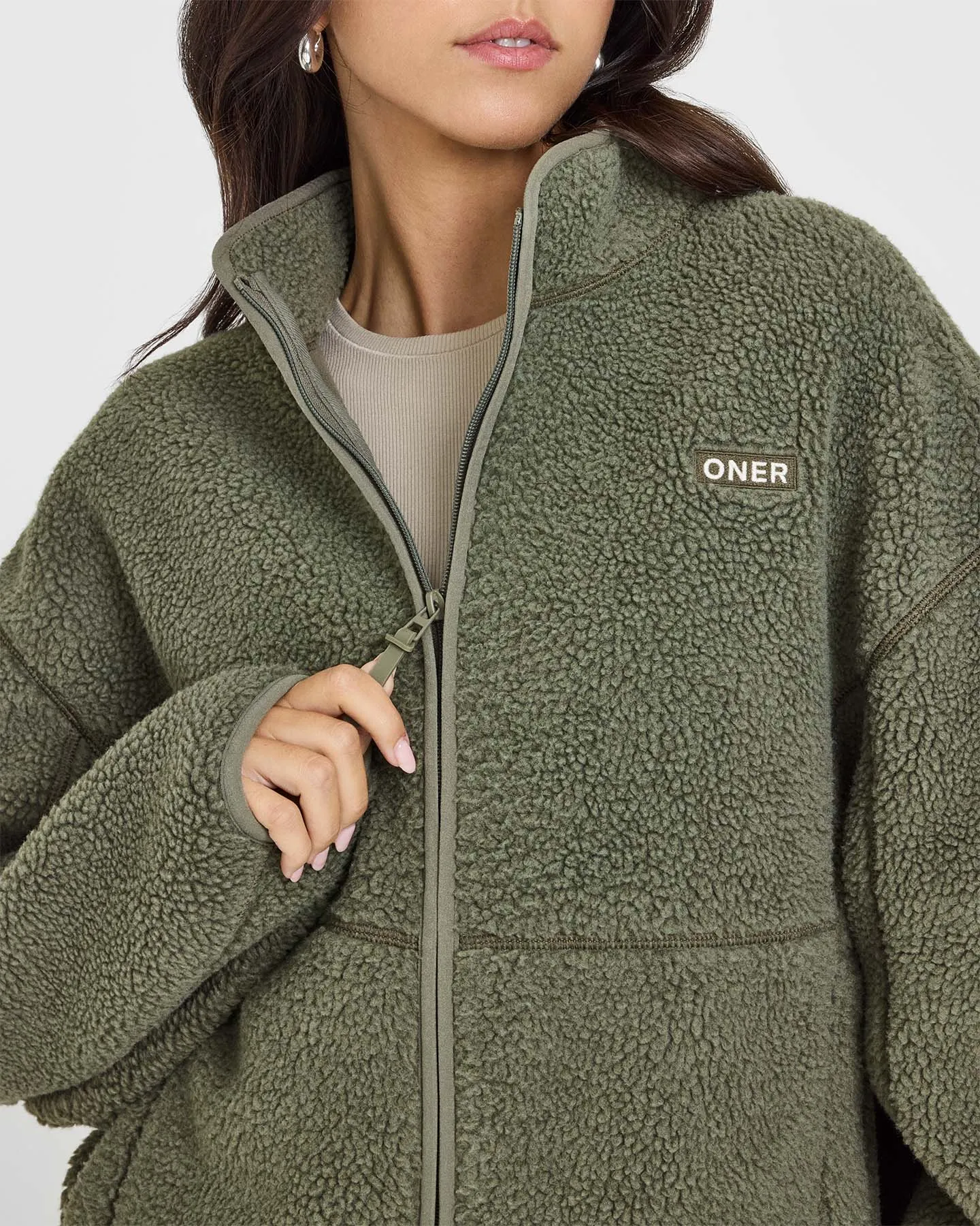 Zip Through Fleece Jacket | Alpine Green